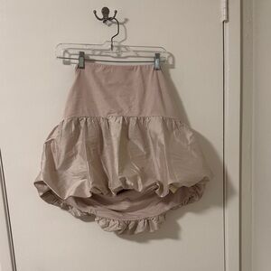 Elegant Beige Bubble strapless top